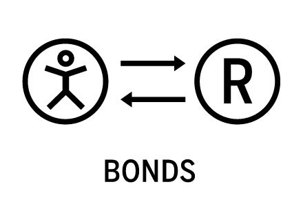 A man and a woman are pointing at each other in the shape of a bond, grabbing attention.