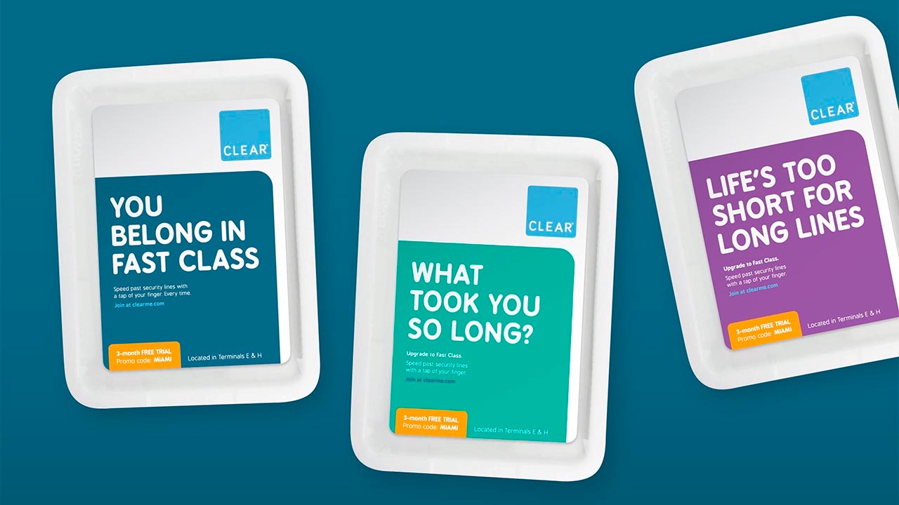 Three tablets for brand awareness with the words 'you're in class fast or long class?'.