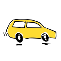 yellow car ilustration