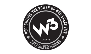 The w3 logo with the words'recognising the power of web creativity'.