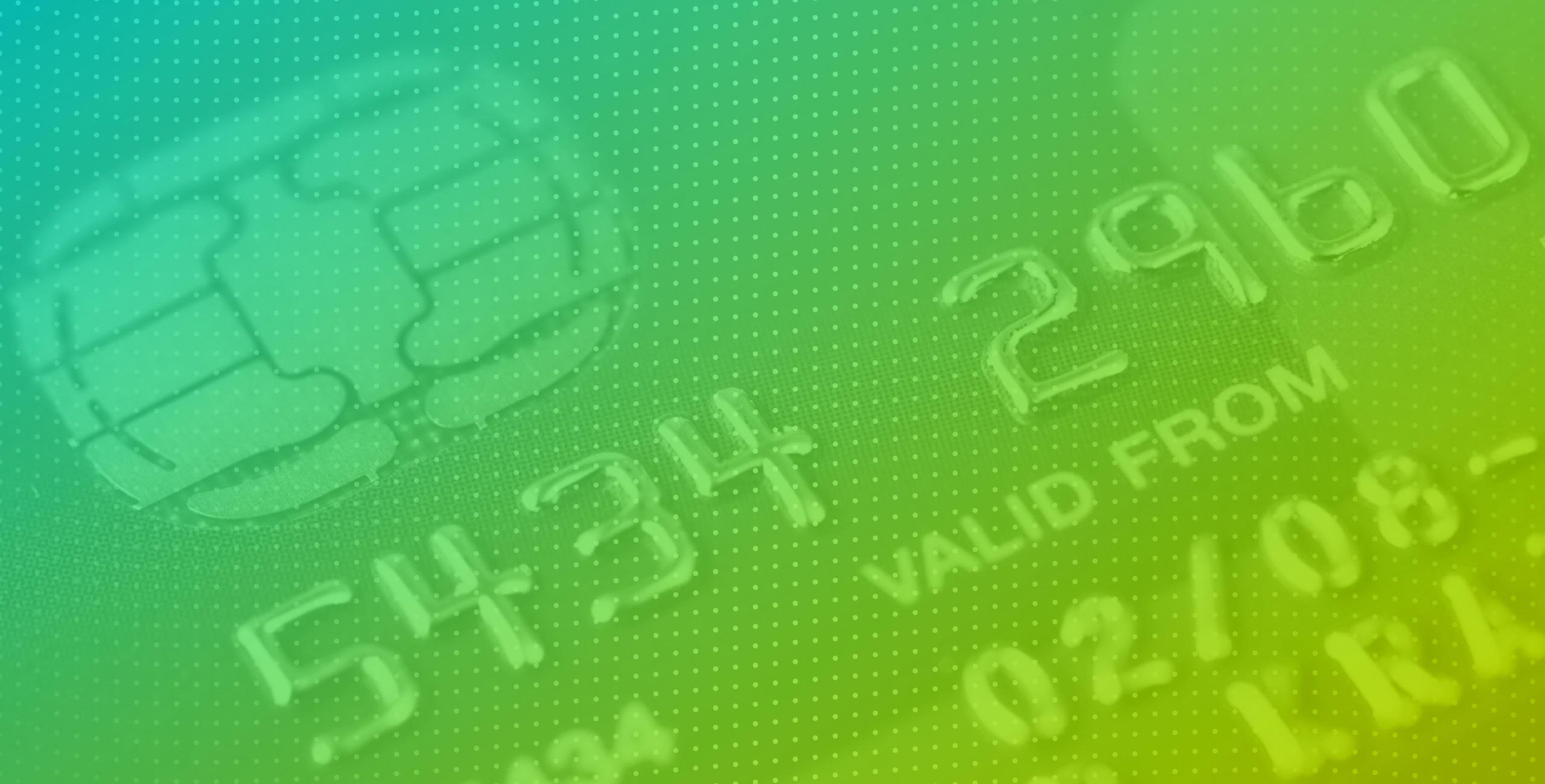 A credit card on a colorful background.