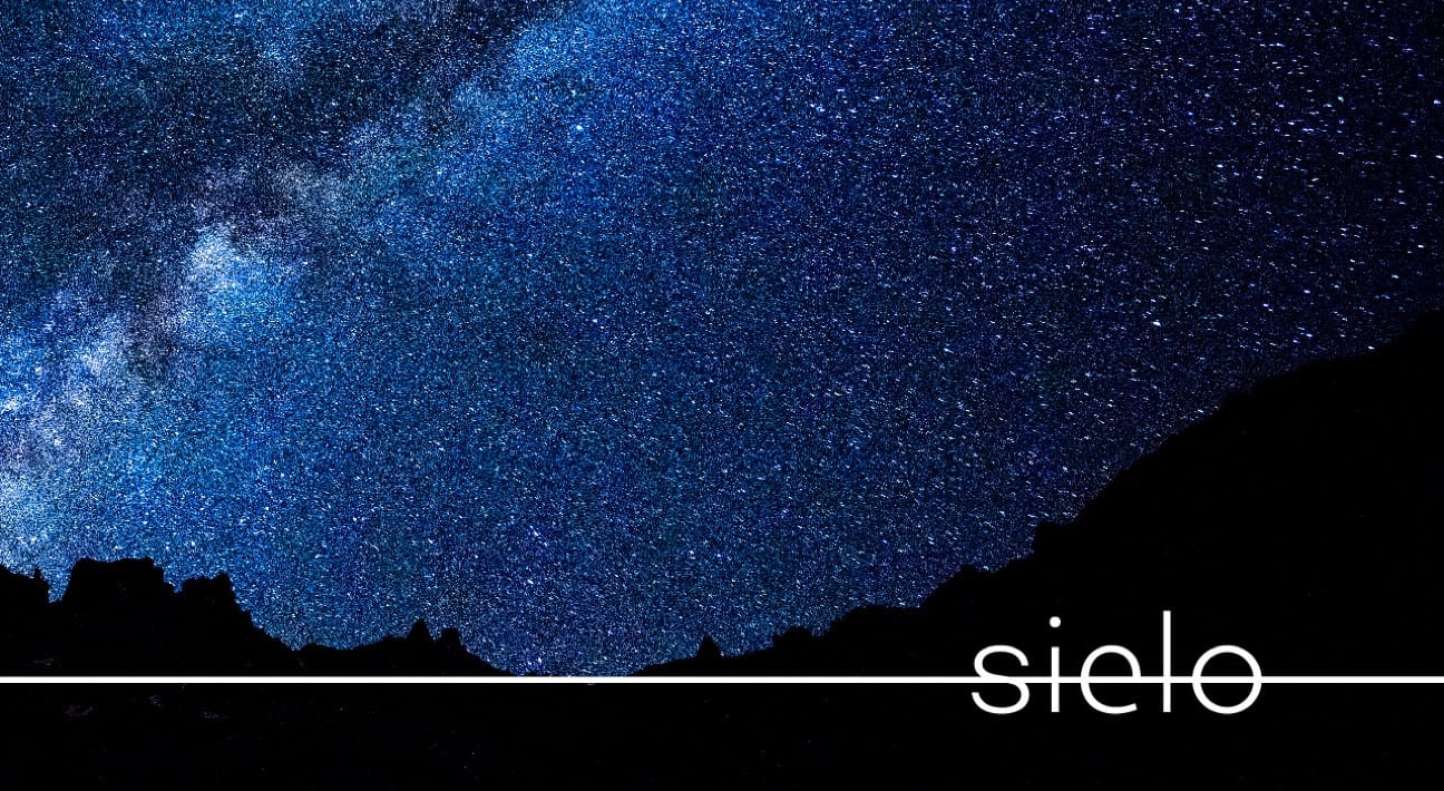 A night sky with the word sileo written on it.
