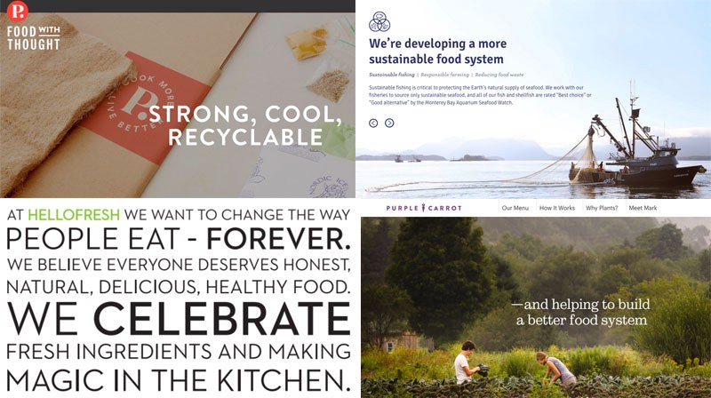 collage of food website