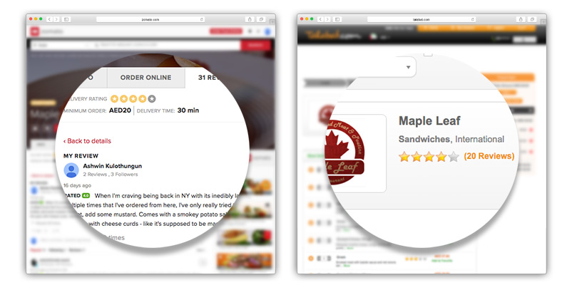 A screen shot of a mobile phone showing a restaurant's menu for food delivery.