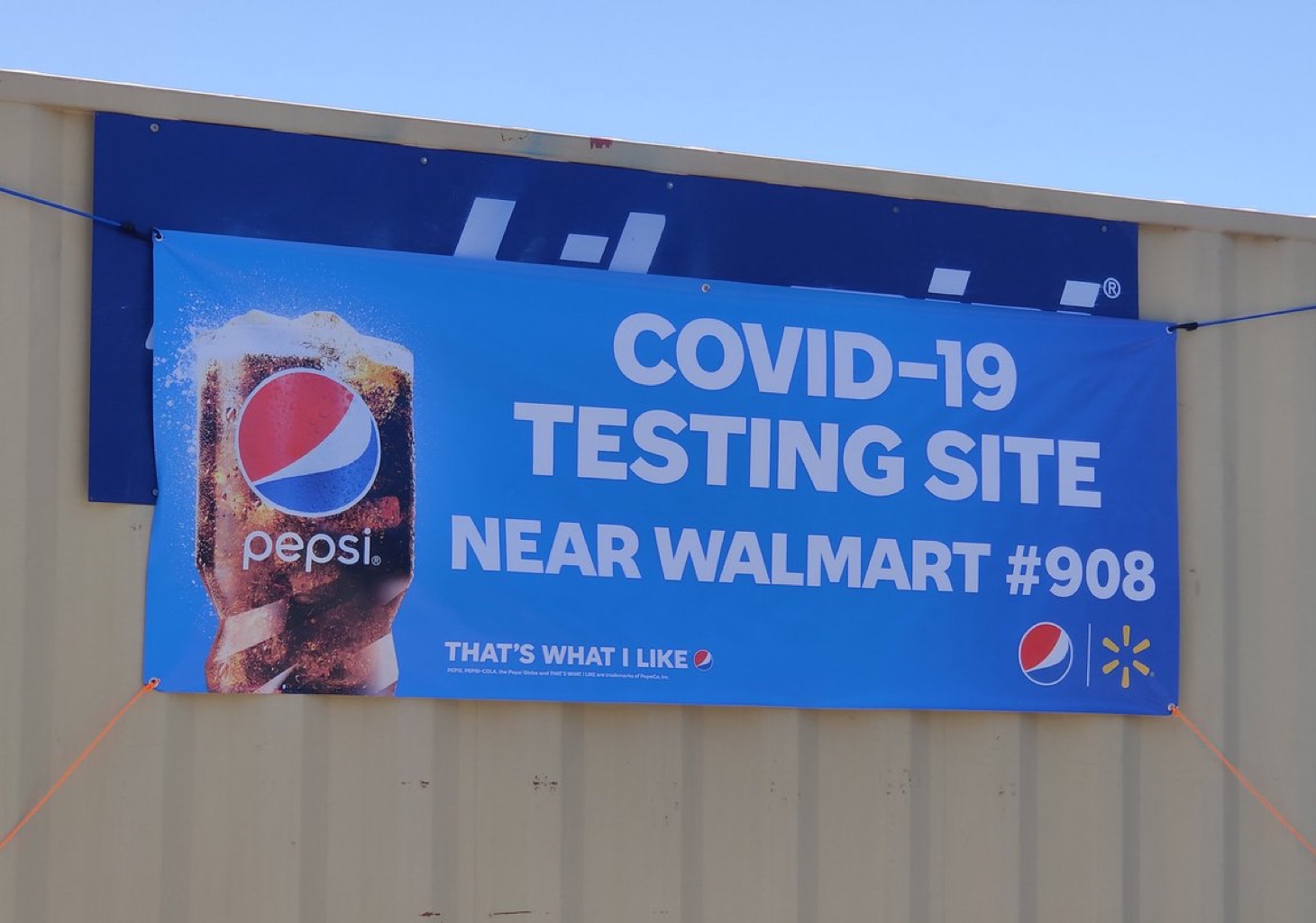 Pepsi COVID-19 testing site banner