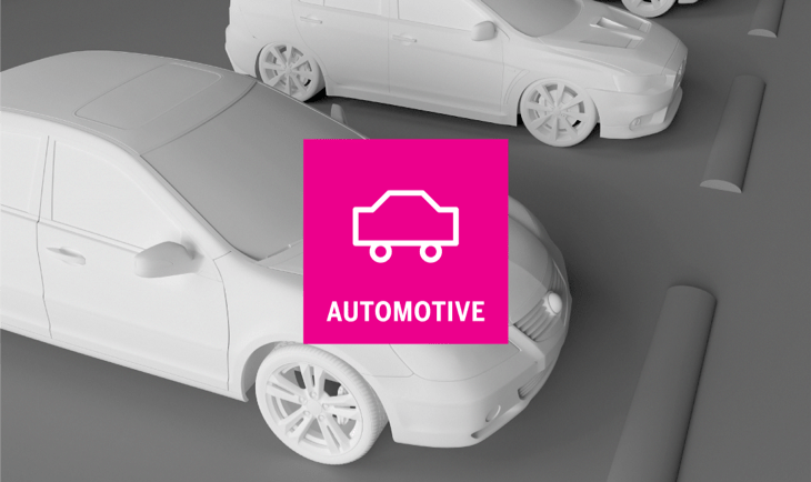 Automotive Industry Icon over 3D model cars