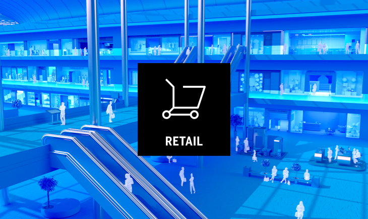 Retail icon over a retail store 3d Model