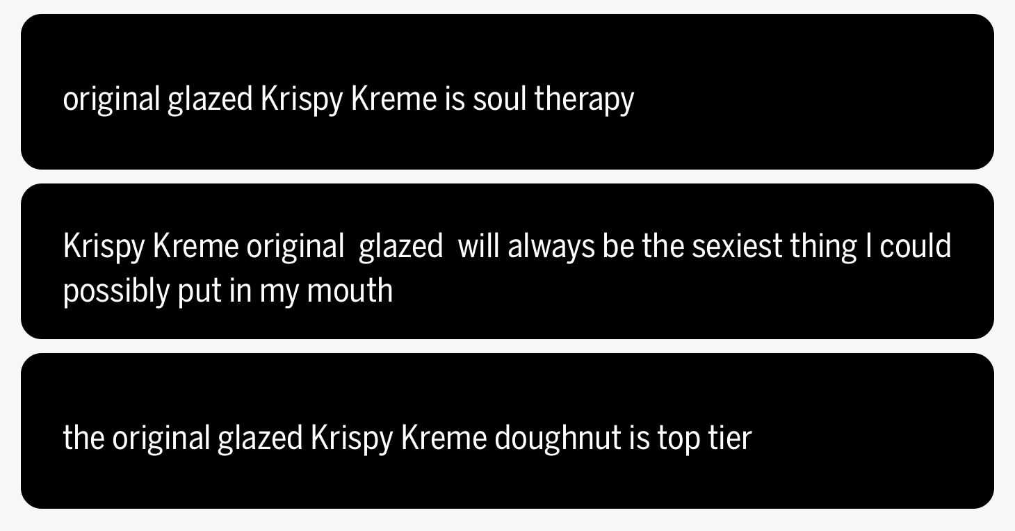 A black and white image with the words'original glazed king kreme therapy'.