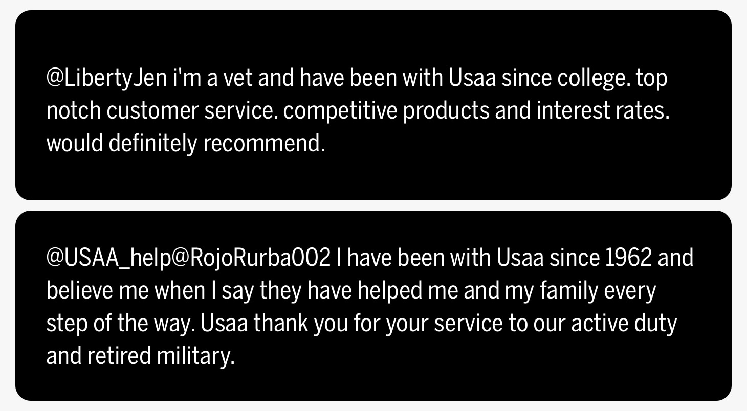 Tweets about USAA 