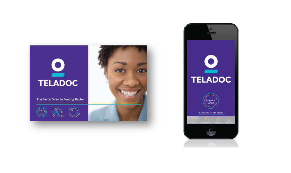 examples of the design system designed and developed for teladoc applied to mobile phone