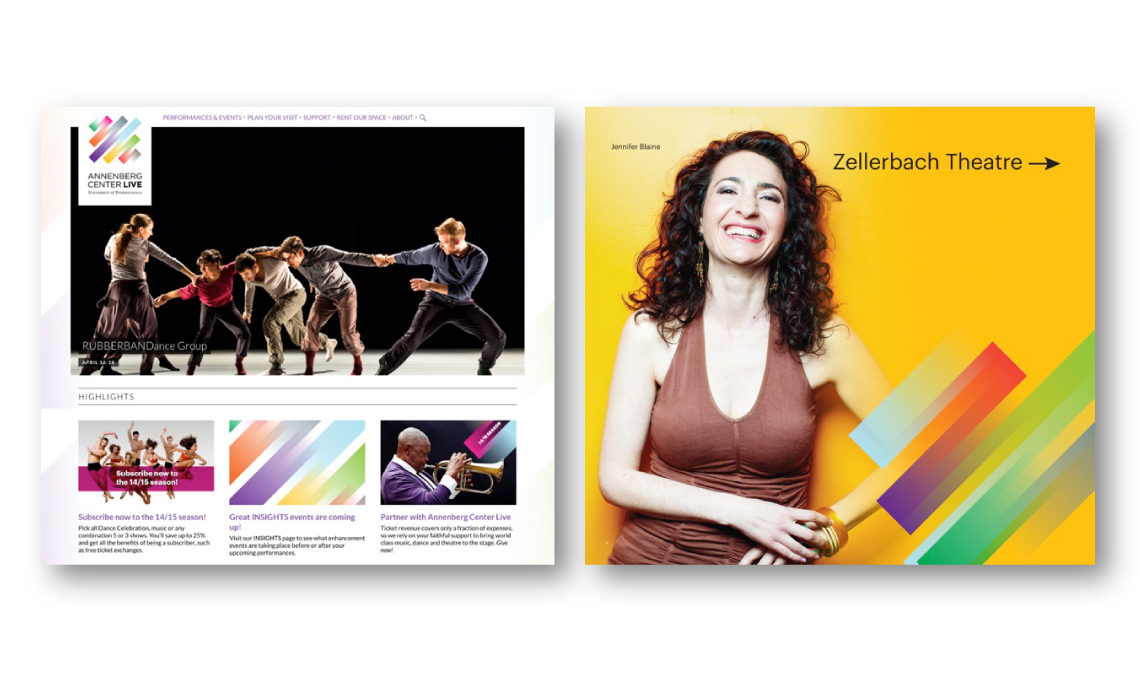 Examples of the website for Annenberg Center Live