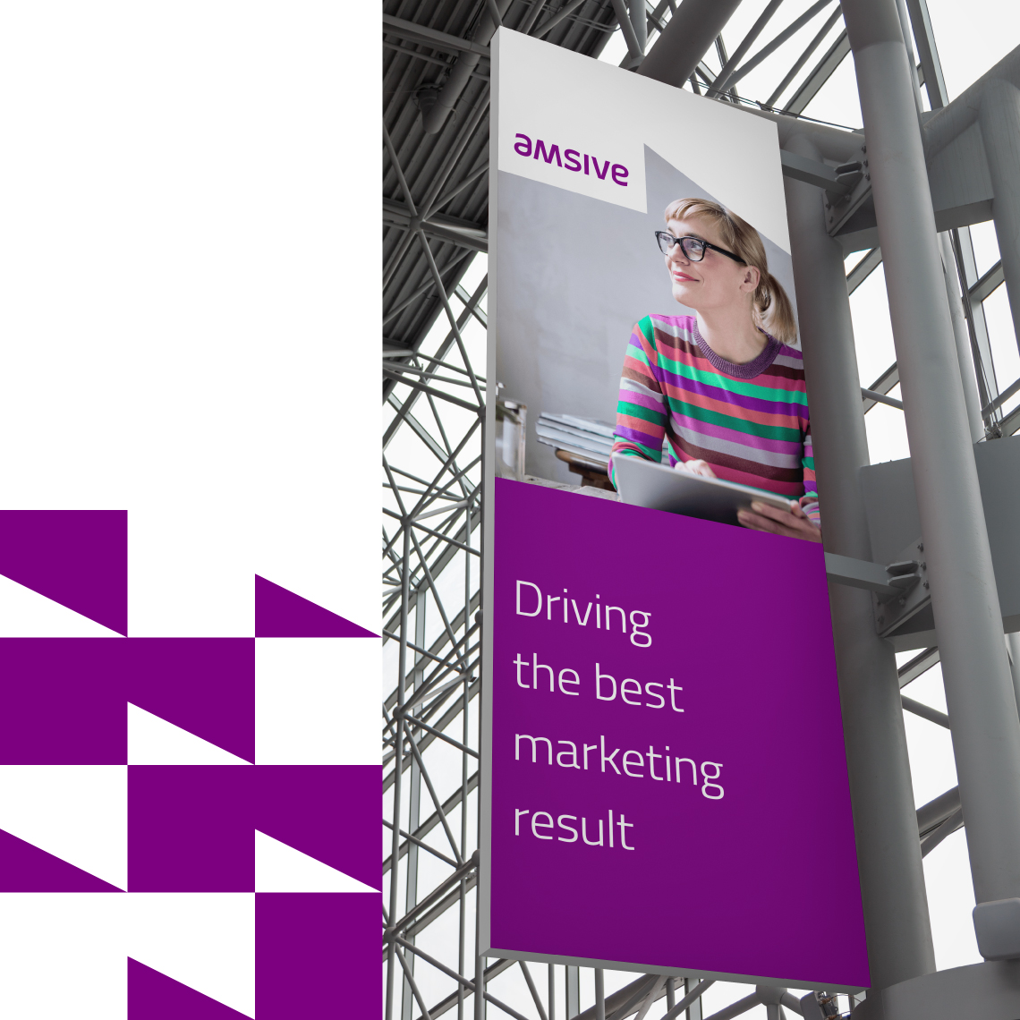 A large vertical Flagpole banner showing how the design system could be represented