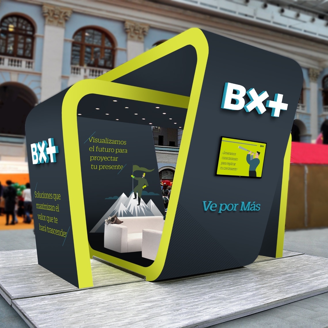 Example of a kiosk designed for BX+