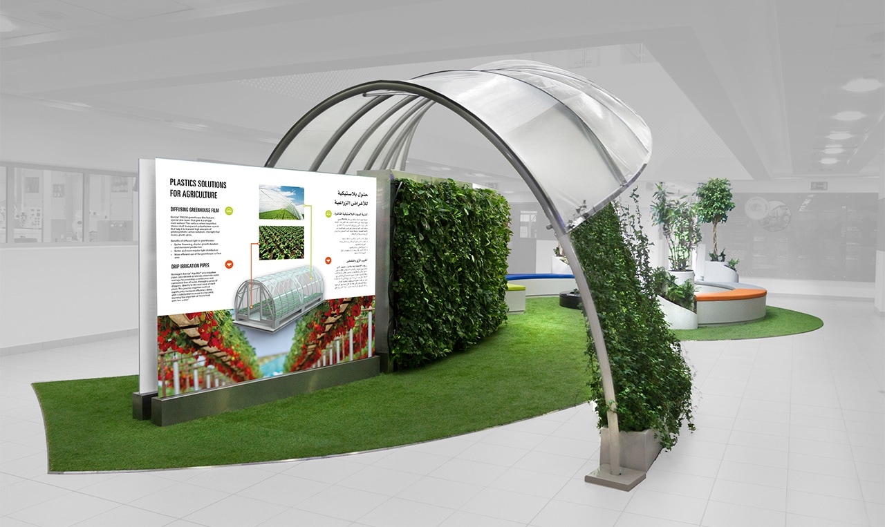 Agriculture Solutions display developed for Borouge’s Innovation Centre