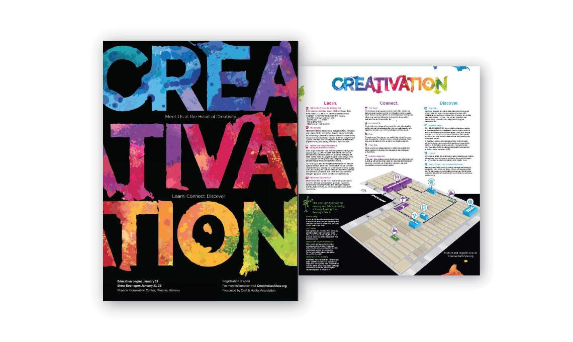 Example of the printed brochure developed for Creativation