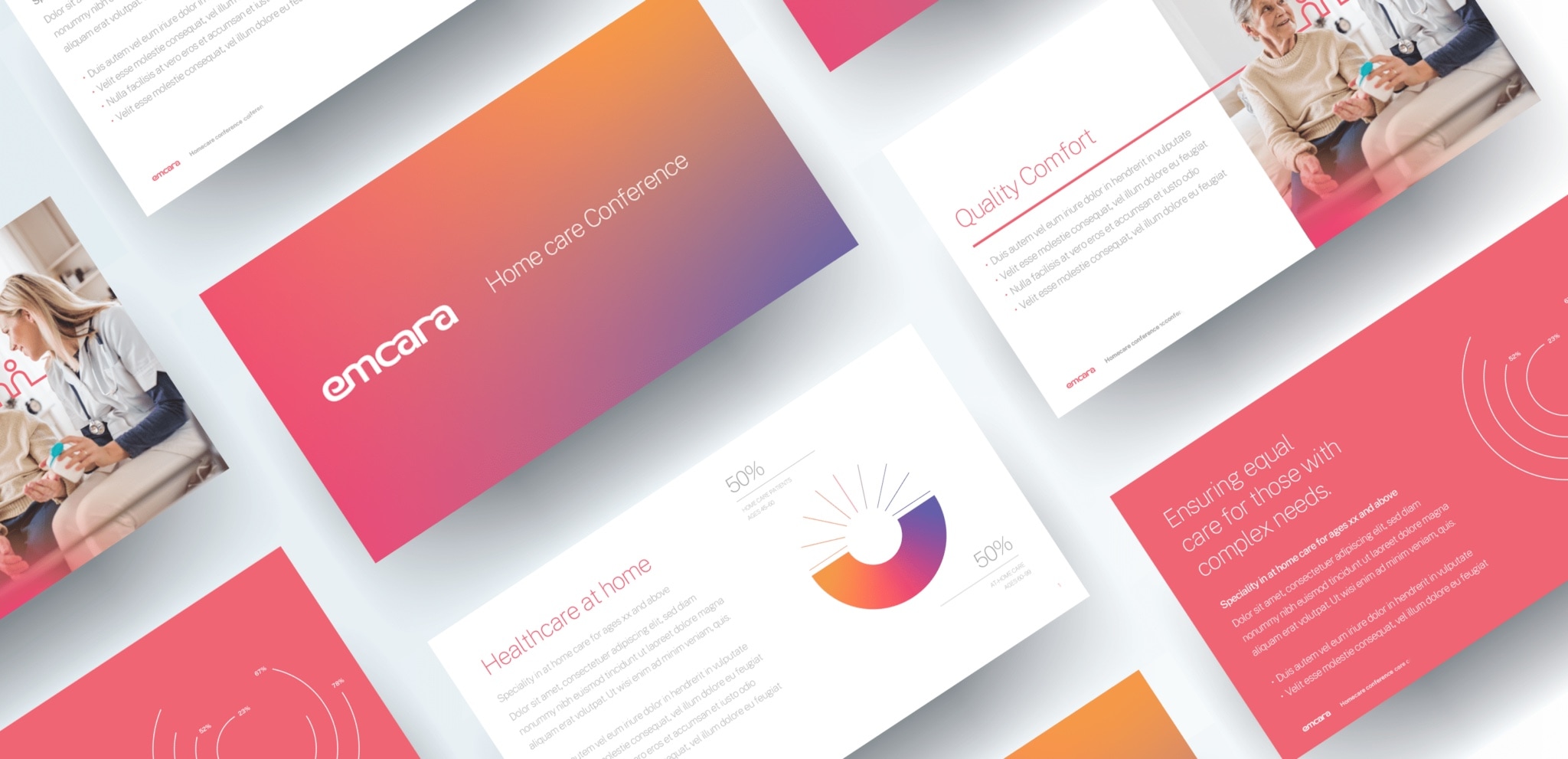 Examples of business cards designed for Emcara