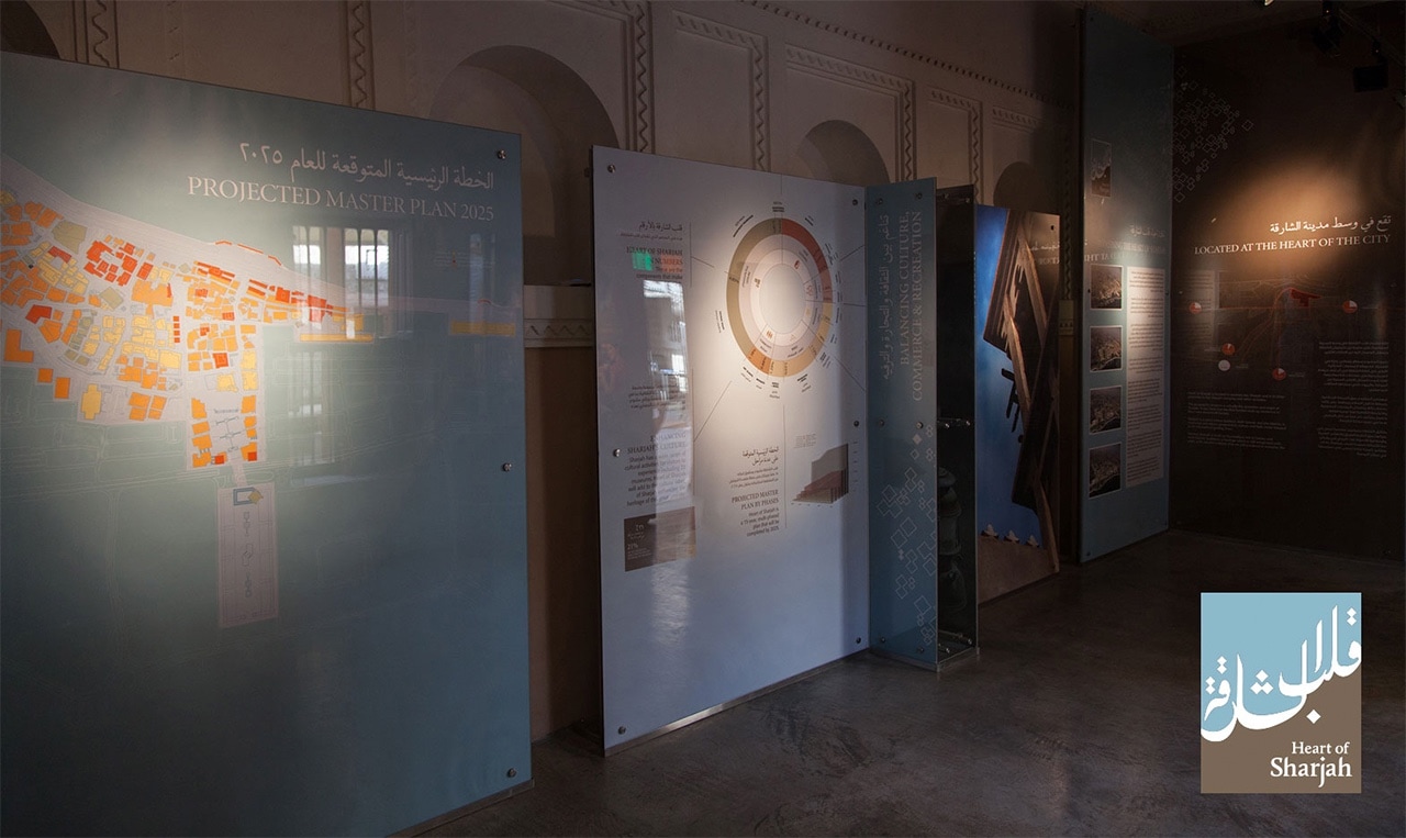 Exhibit wall at the discovery centre to promote the historical wealth of the district