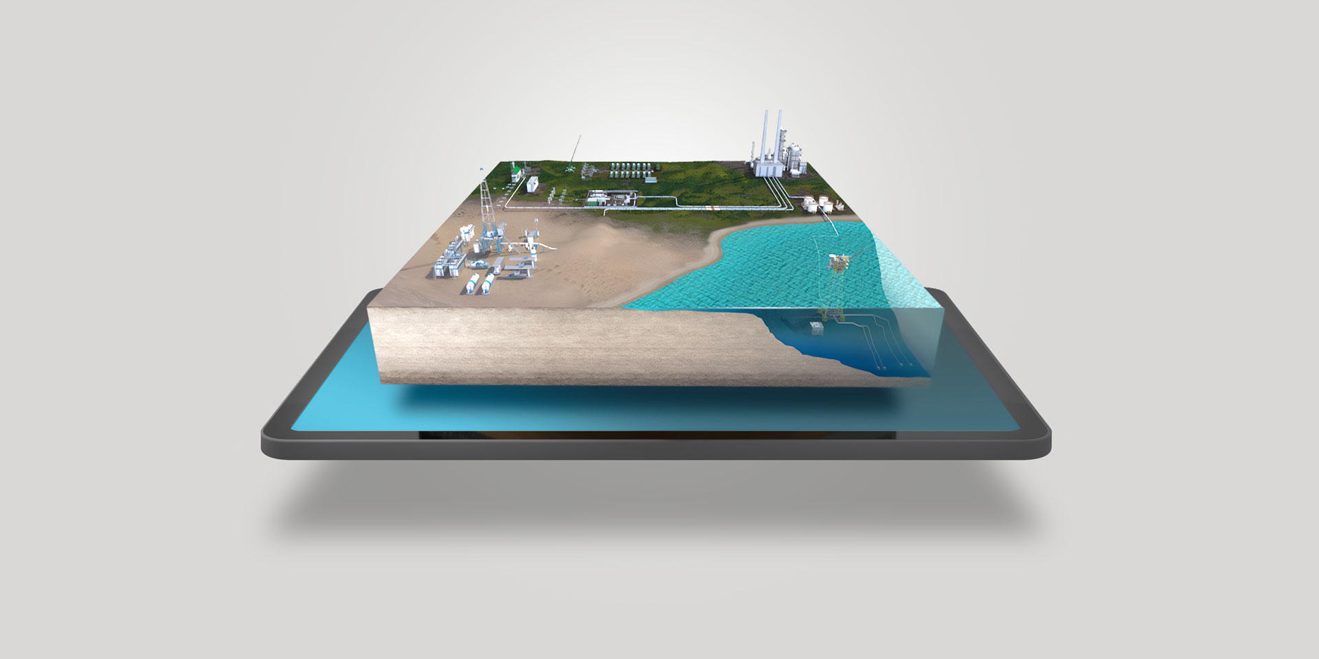 Interactive digital terrain that showcased an end-to-end snapshot of the energy life cycle