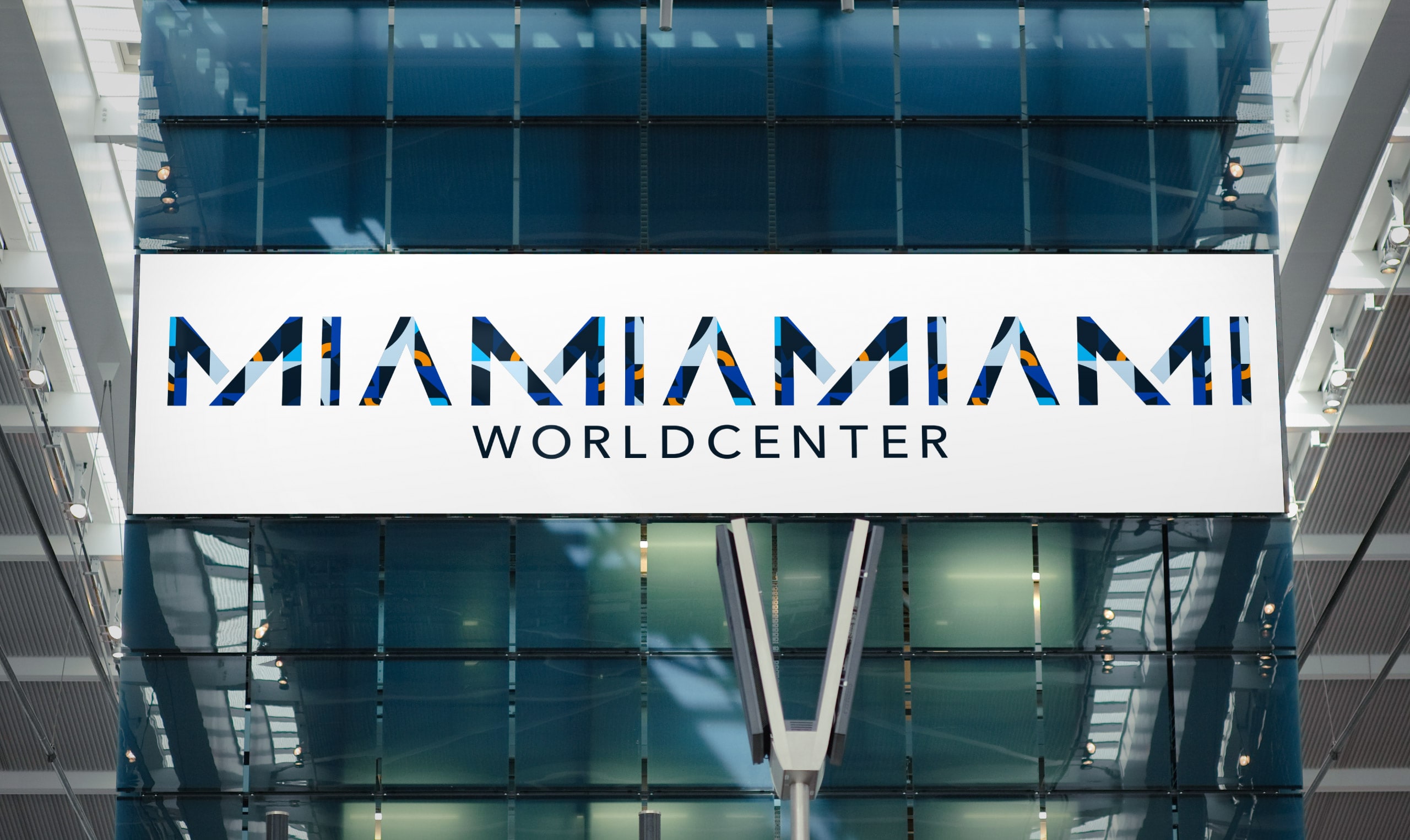 A bold Miami world center logo.