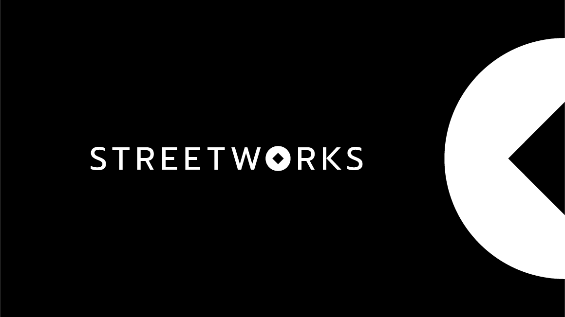 The new design system design and developed to optimize the Streetworks brand. White logo over black background