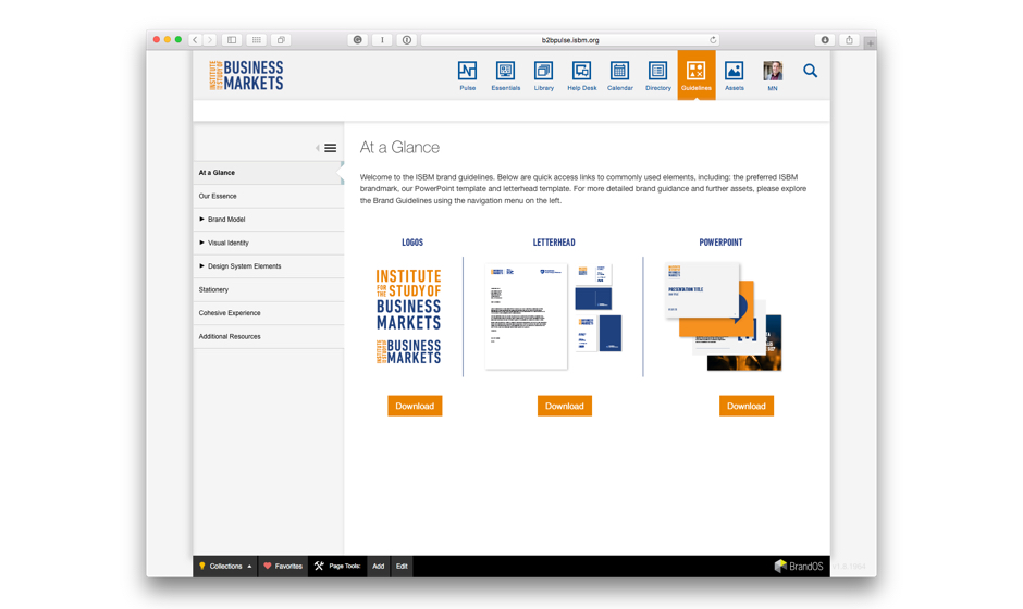 A screen shot of a website homepage showcasing templates and assets.