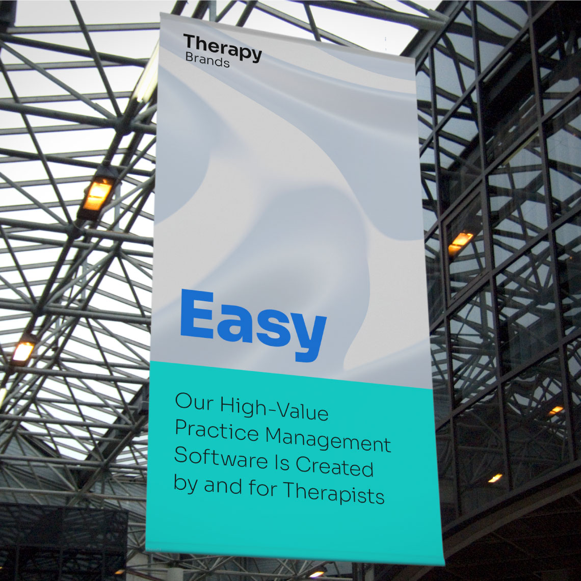 A large vertical banner showing how the design system could be represented