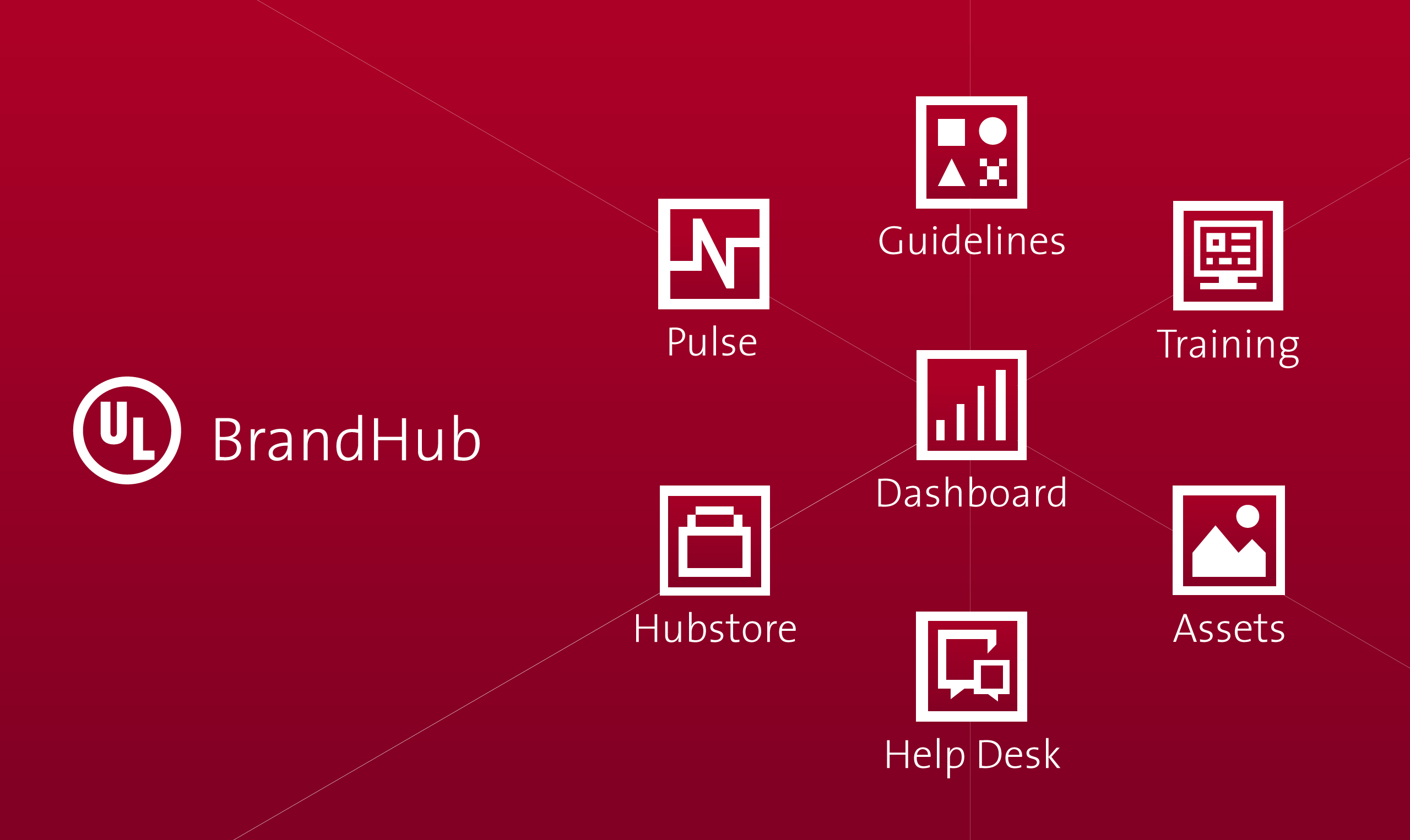A red background with the word brandhub on it.