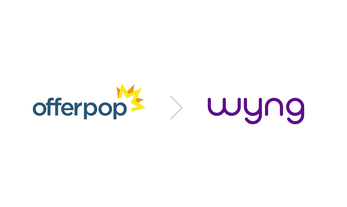 Two logos with the words offerpop and wyng.