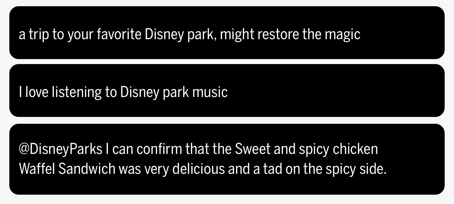 Tweets about Disney Parks
