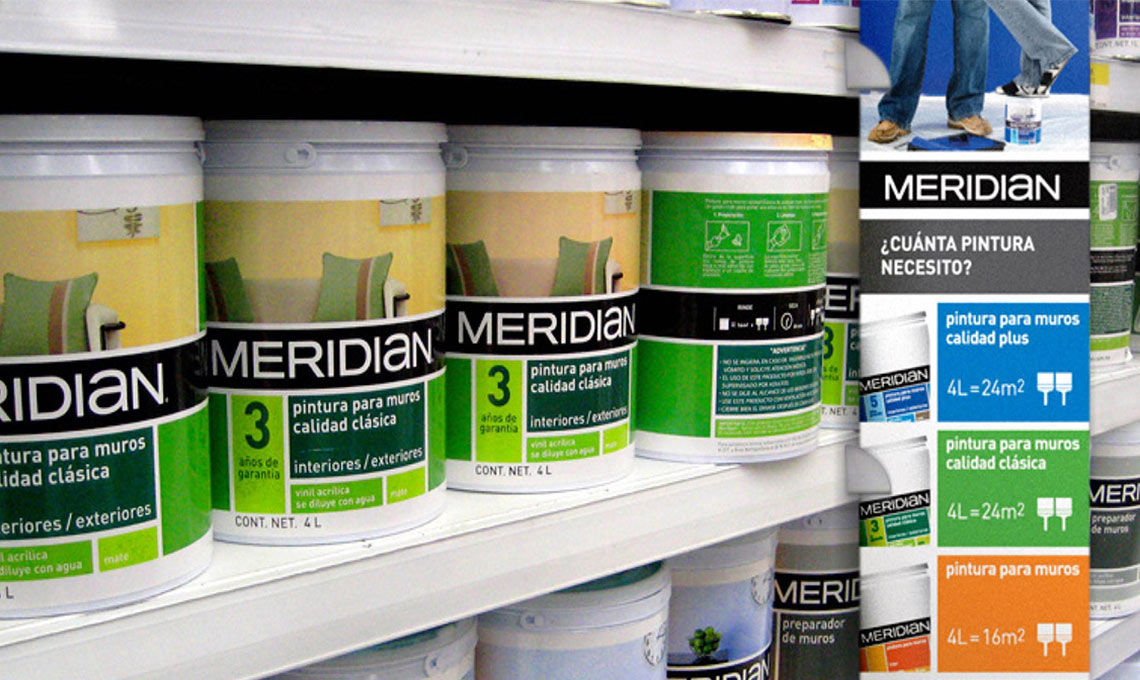 Meridian paint on a store shelf.