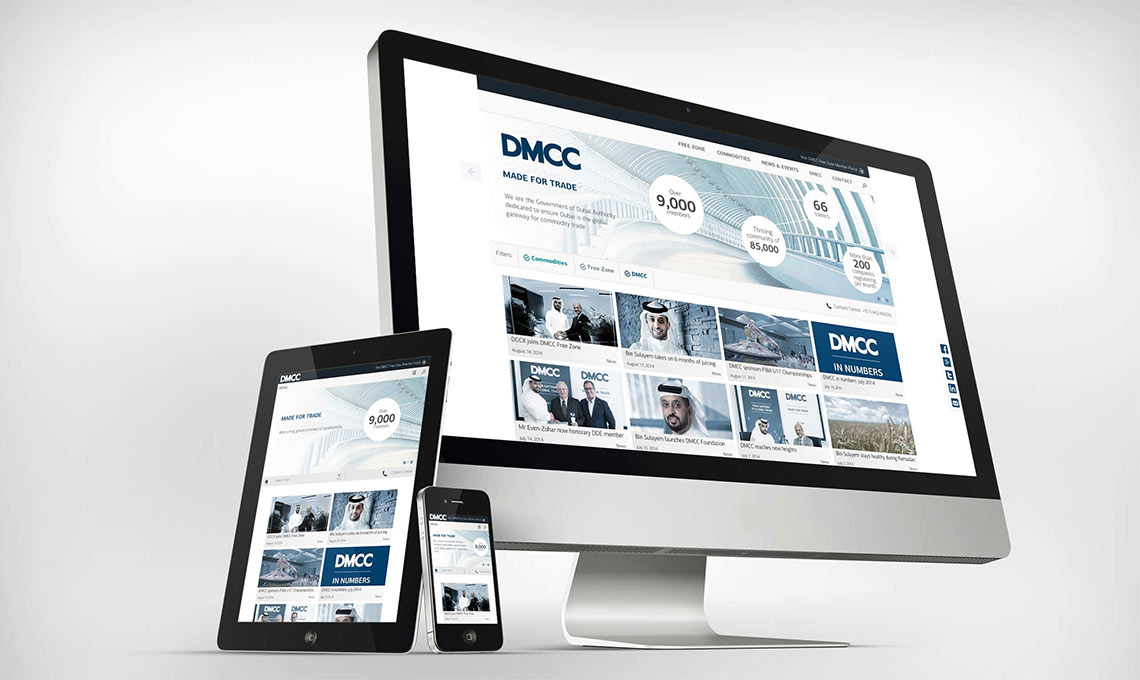 Website design with integrated portal.