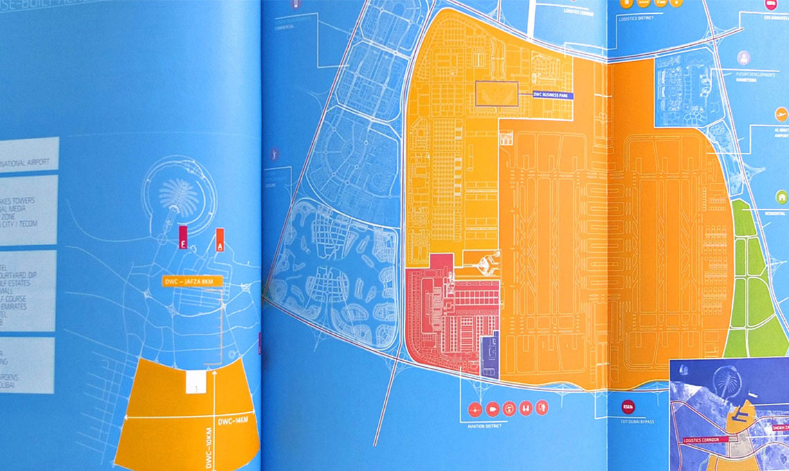A map of a city is displayed in marketing materials.