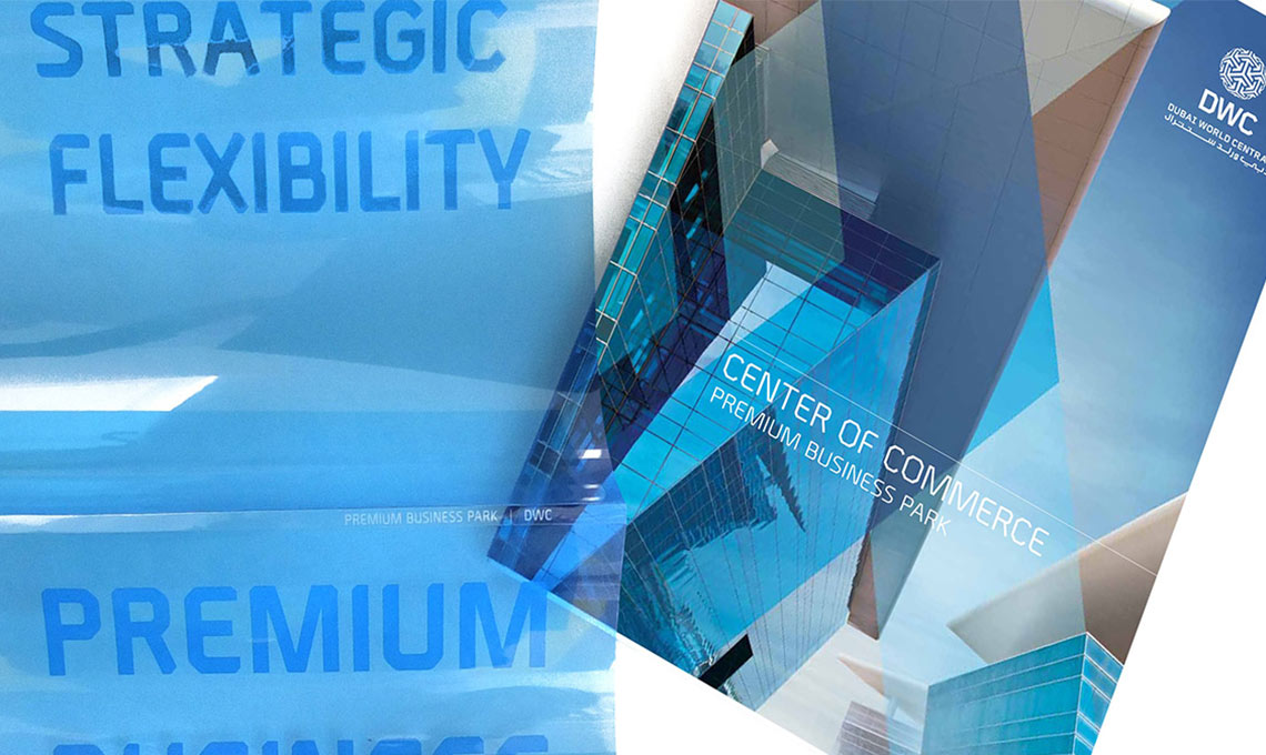 A marketing brochure showcasing strategic flexibility and premium business.