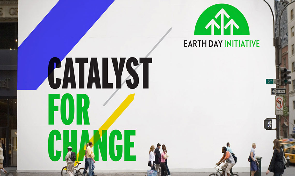 A sign that says catalyst for change, aligning a brand to its future.