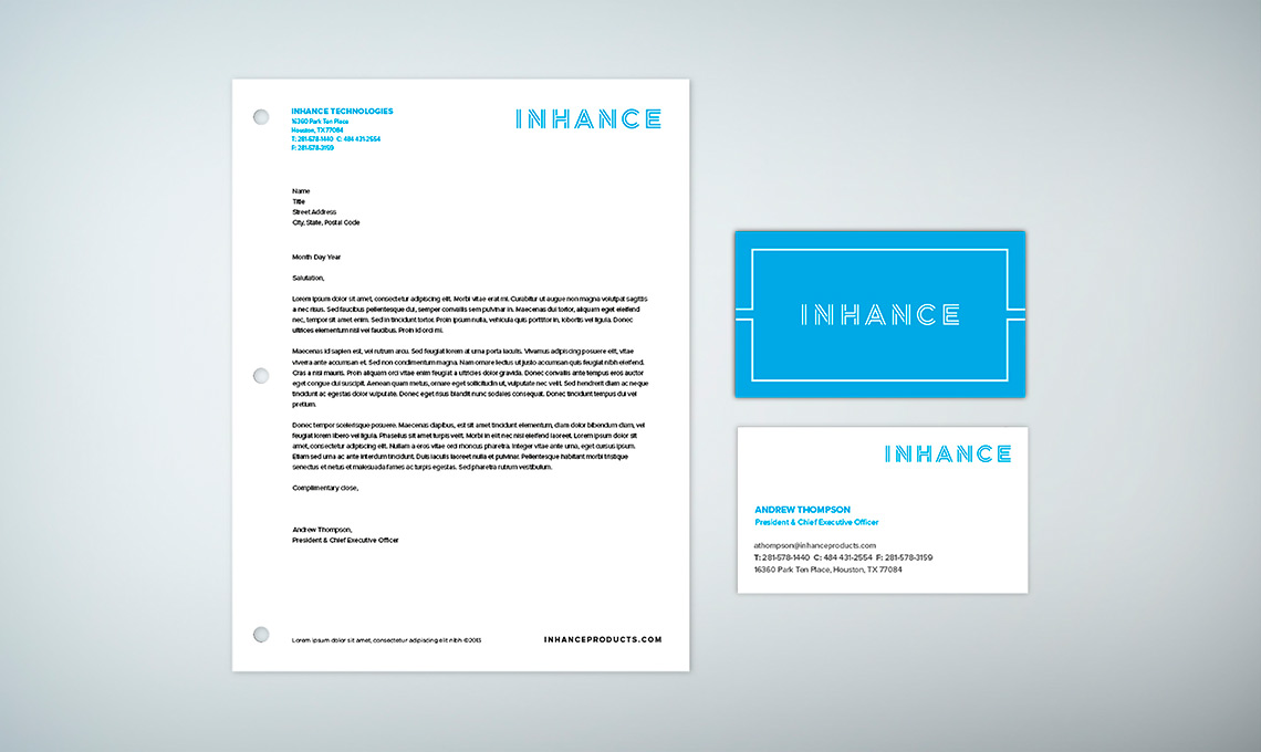 A corporate branding business card for finance.