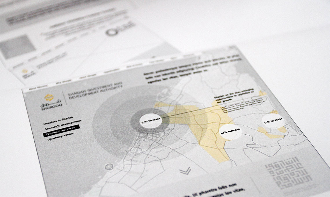 One-sentence description: A corporate website featuring a map on a piece of paper.