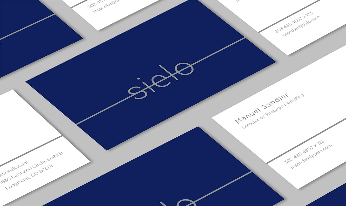 Examples of business cards developed for Sielo