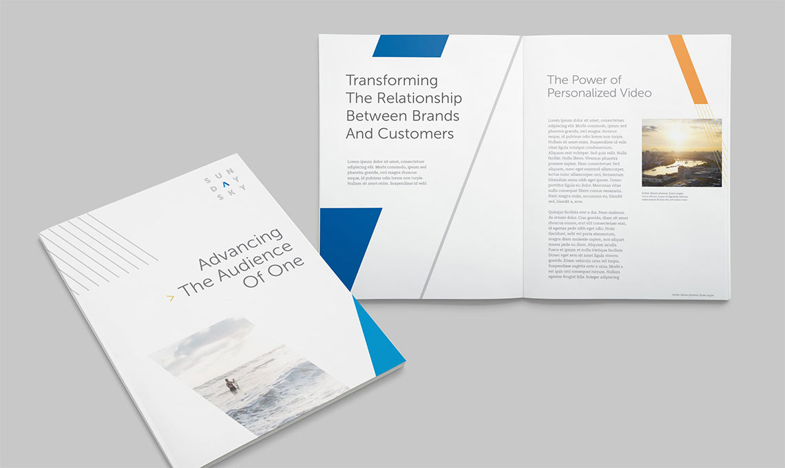 Transforming the brand relationship with customers brochure template.