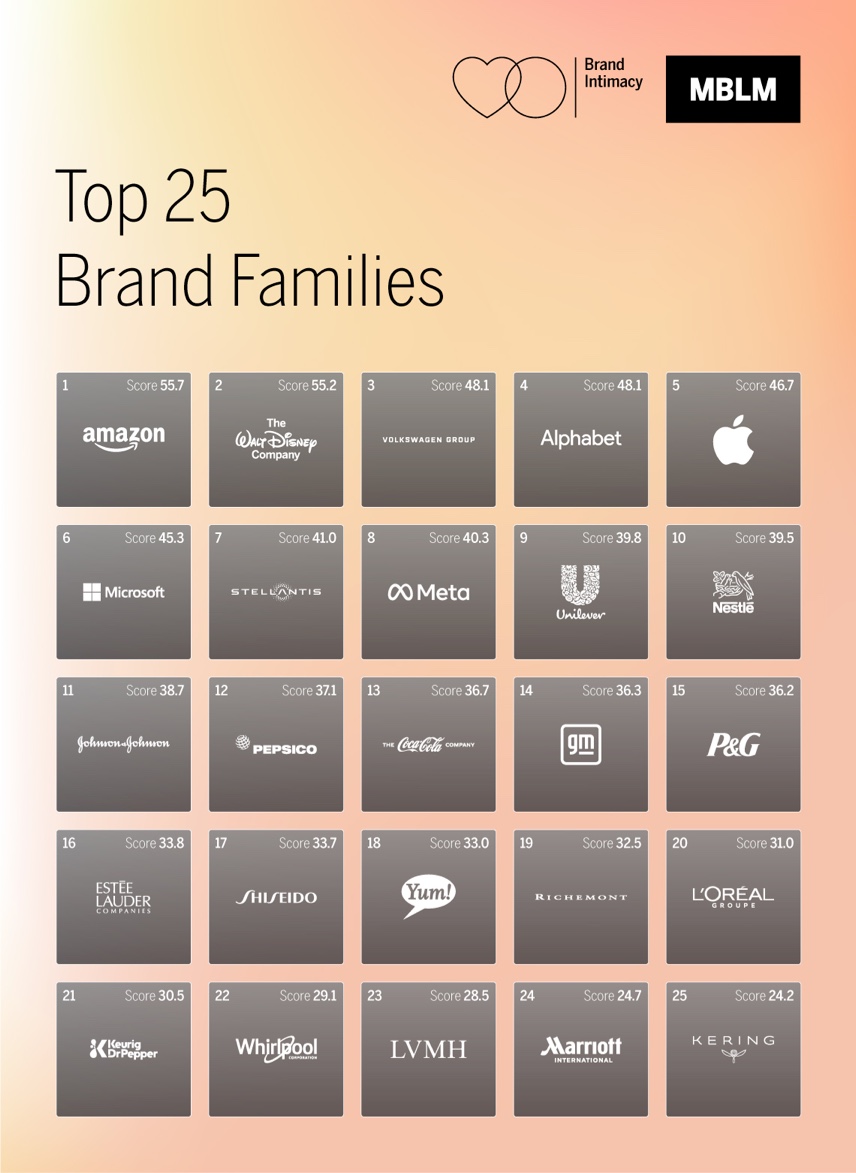 Top 25 brand families.