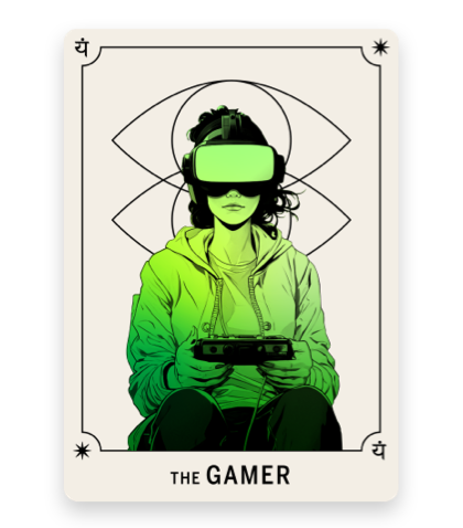 The Gamer look alike tarot card