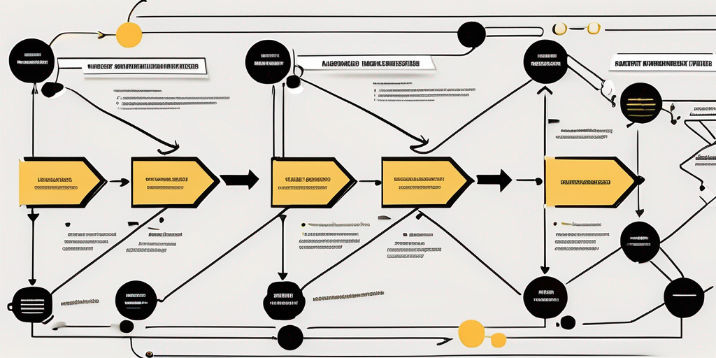 An interconnected flowchart that visually represents the alignment of inbound marketing tactics with key business strategies