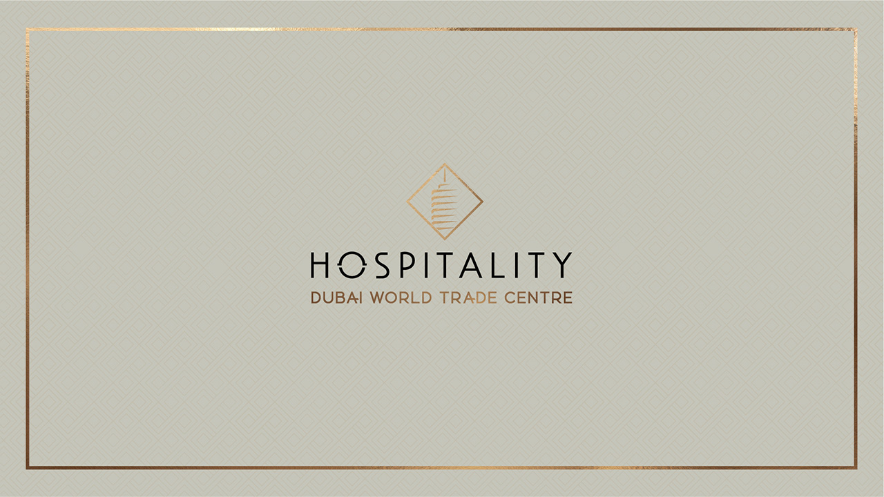 DWTC Hospitality’s modern banquet scene highlights MBLM’s rebranding work and contemporary visual elements that embody the new brand identity and elevated culinary experience.