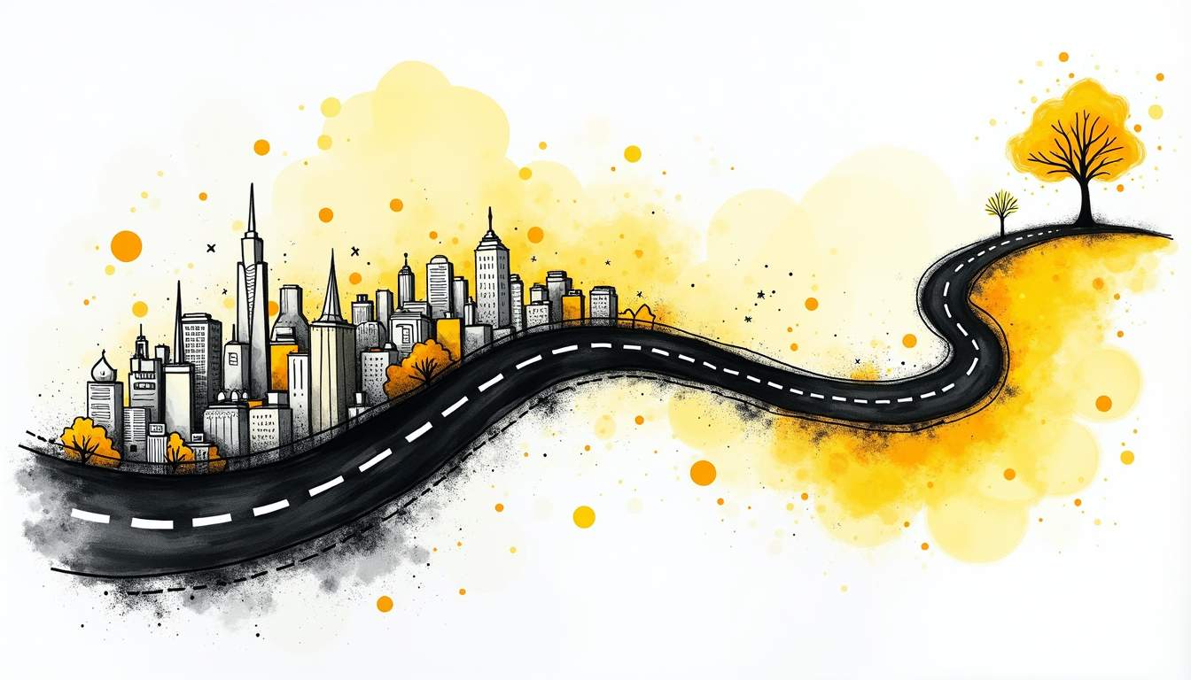 An abstract representation of a journey