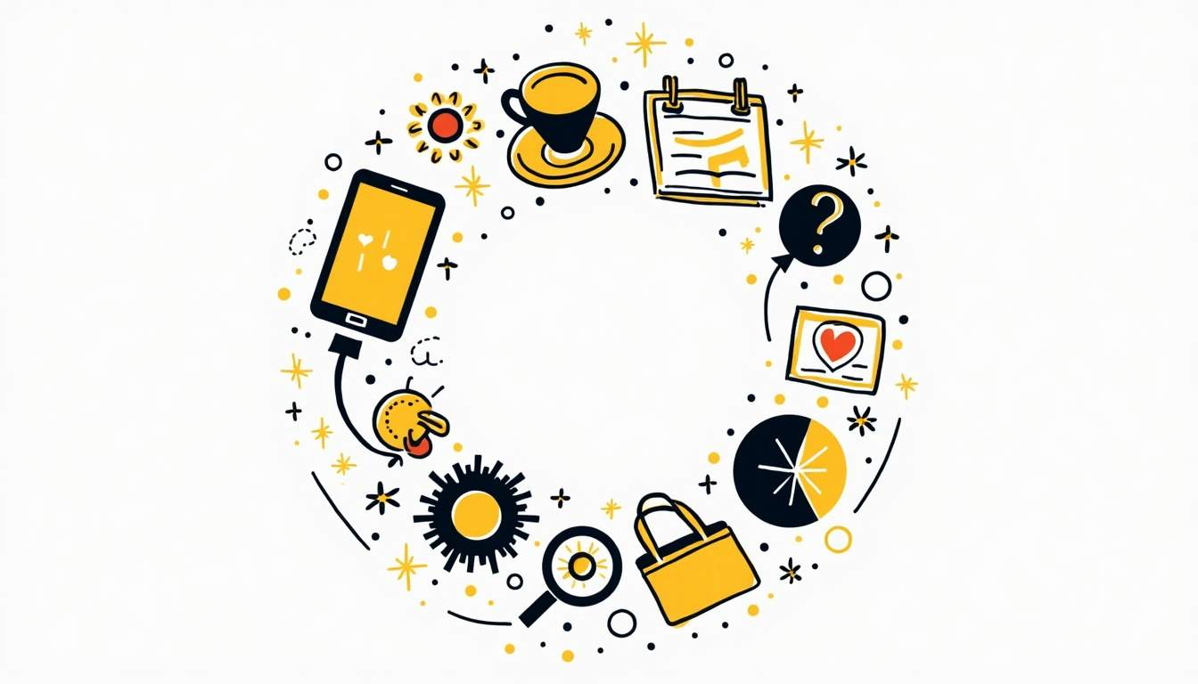 An abstract representation of daily rituals