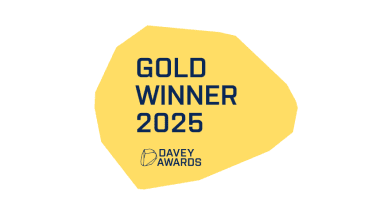 Davey Awards 2025 Gold winner badge