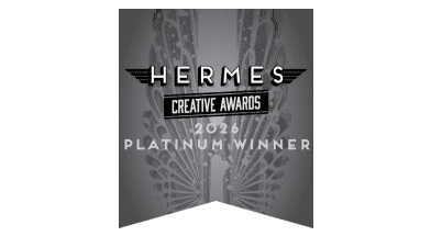Hermes Creative Awards 2026 Platinum Winner badge.